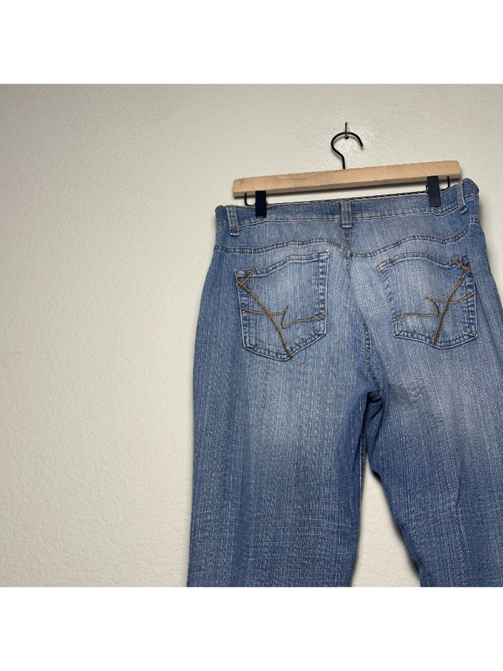 Kenneth Cole Reaction Men 34x30 Blue Boot Straight Fit Denim Tapered Jean Indie